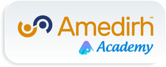 logo amedirh academy blanco